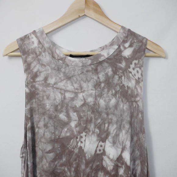 Audrey 3+1 Gray Tie Dye Sleeveless Dress Size M - Picture 2 of 8